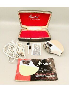 MCM 50s 60s Norelco Speedshaver SC7870 Floating Heads Electric Razor Holland